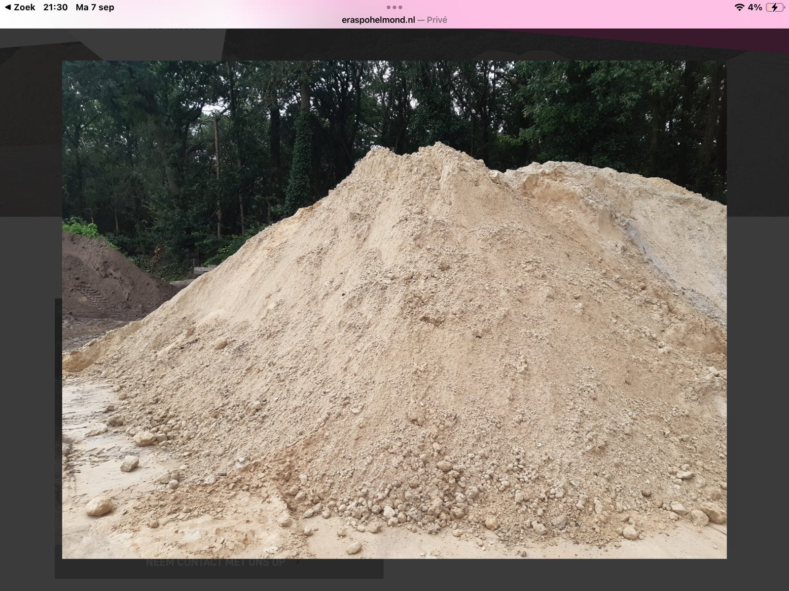 Ophoog zand  gratis ophalen, Tuin en Terras, Ophalen of Verzenden, Zo goed als nieuw, Ophoogzand