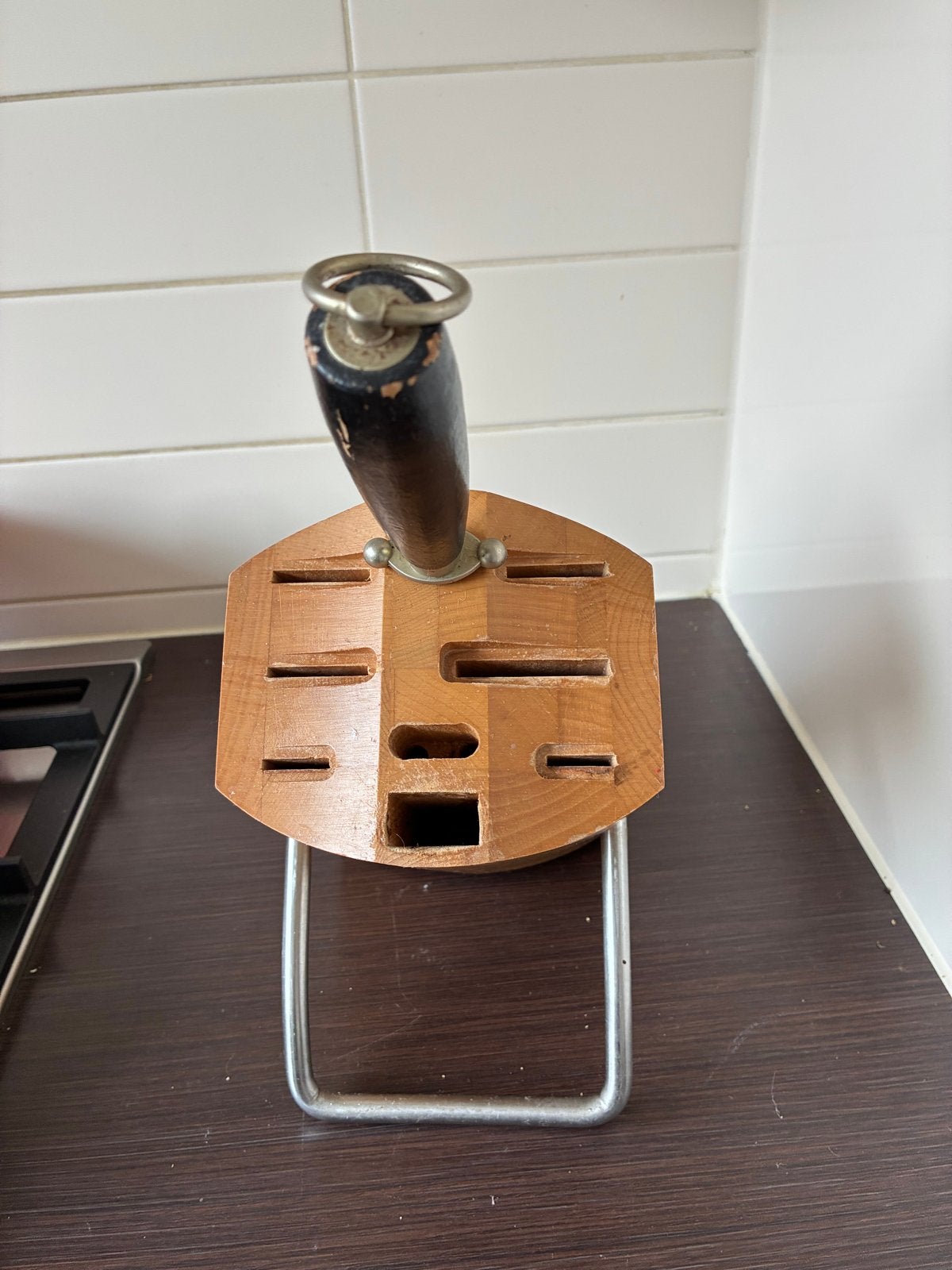 Wusthof messenblok hout, Hout, Ophalen of Verzenden, Overige typen, Gebruikt