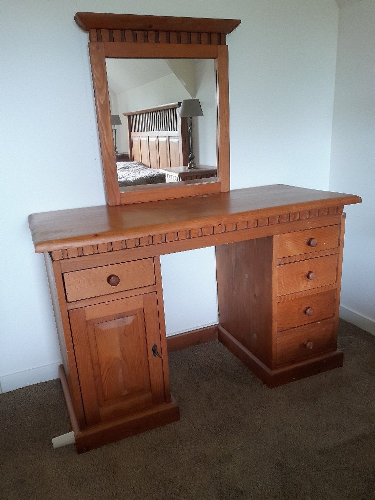 Grenen kaptafel., Ophalen, Gebruikt, 50 tot 100 cm, Minder dan 100 cm