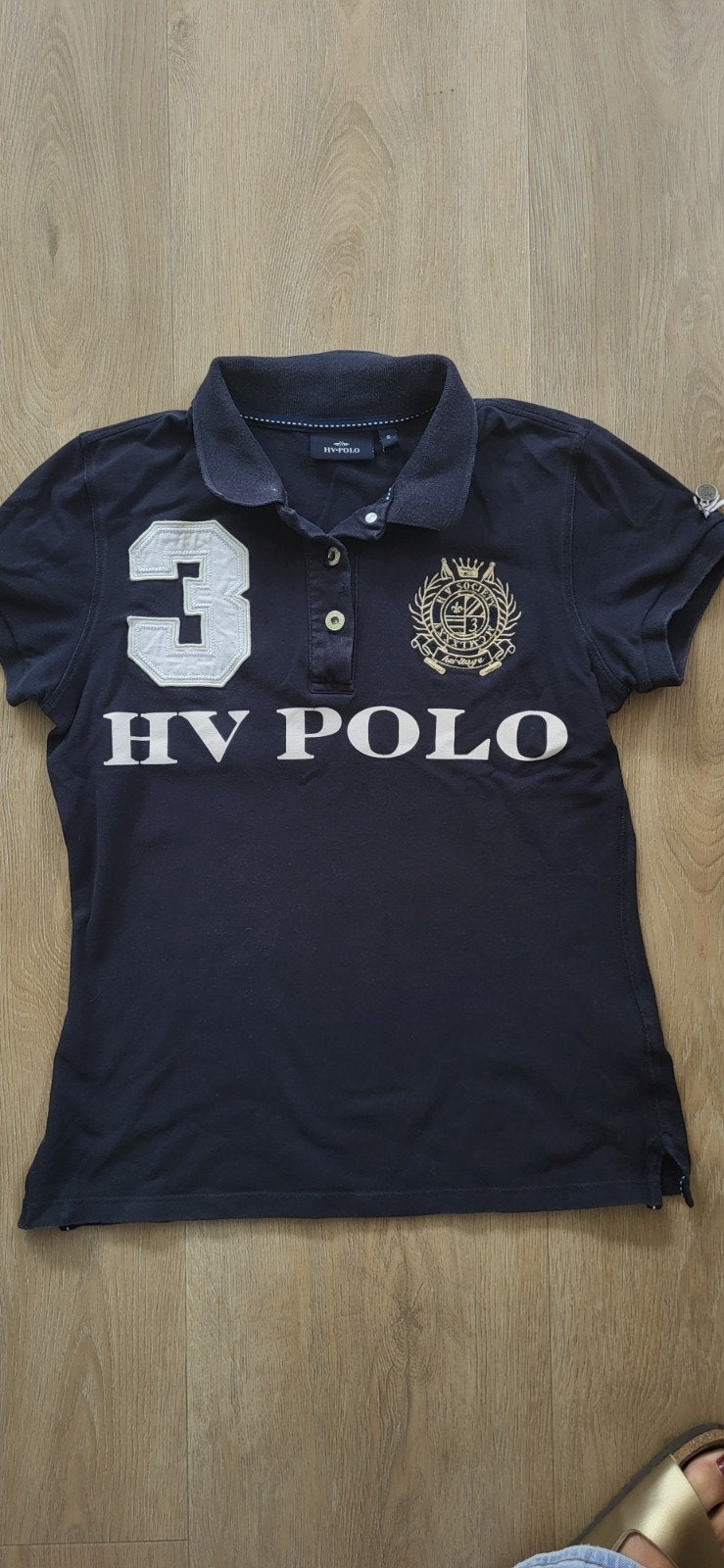 HV Polo Sports paardrijpolo donkerblauw maat S, Blauw, HV Polo Sports, Ophalen of Verzenden, Korte mouw