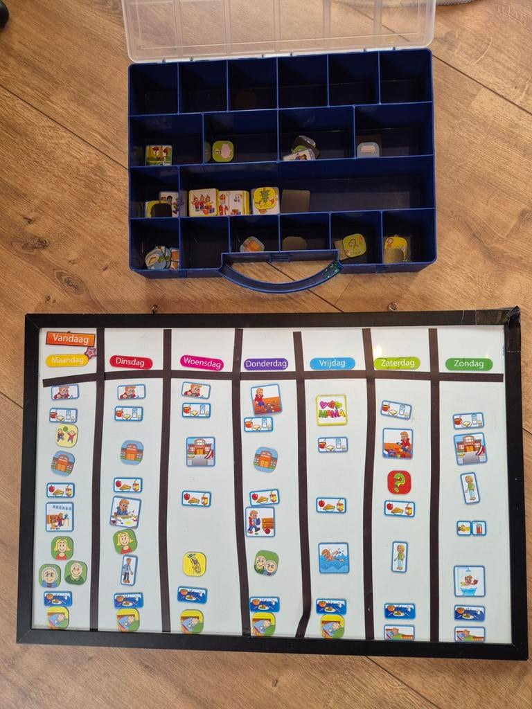 grote magnetische weekplanner / dagplanner voor kinderen, Ophalen of Verzenden
