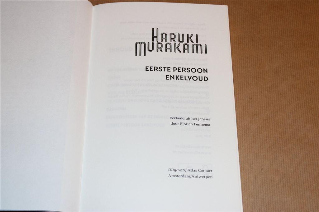 Eerste Persoon Enkelvoud — Haruki Murakami — Verhalen, Ophalen of Verzenden, Zo goed als nieuw