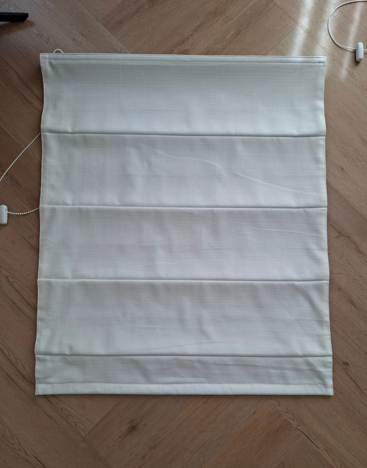Witte verduisterende vouwgordijnen (2 stuks) nieuw!!!, Ophalen of Verzenden