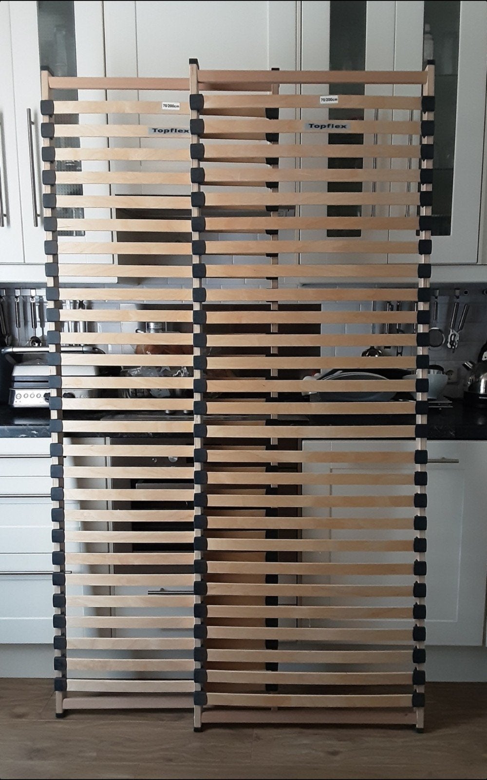 Set bedbodems 70 x 200 lattenbodems zelfde maat ikea, Ophalen, Zo goed als nieuw, 200 cm, Bedbodem