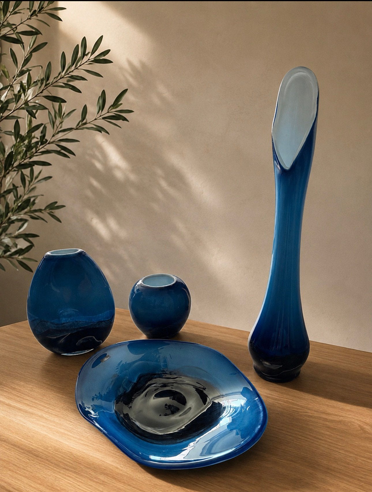 Mihai topescu set, Antiek en Kunst, Glas, 87 cm, Meerkleurig, Set