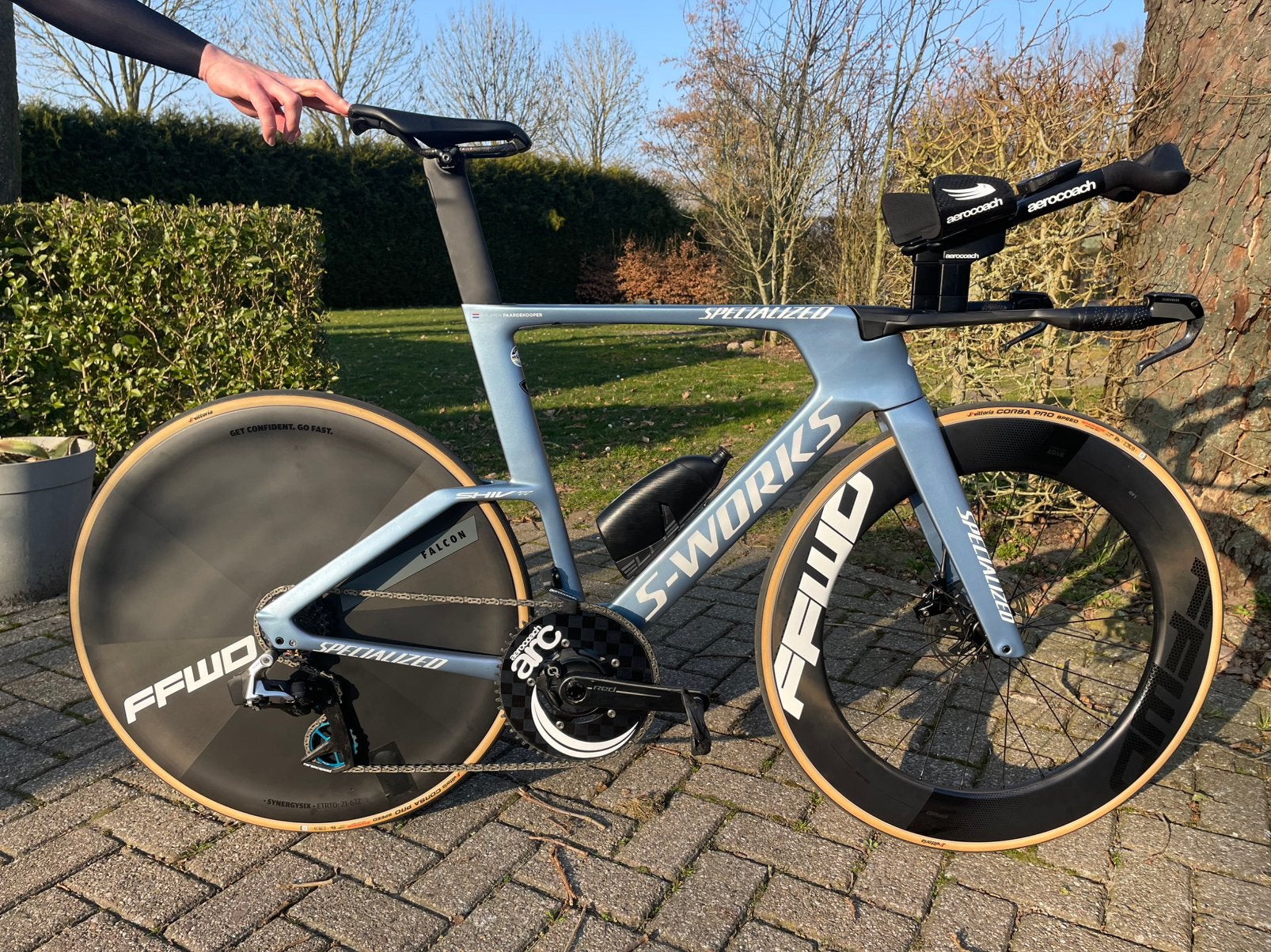 Vrijwel ongebruikte FFWD tijdrit wielset (Falcon/Ryot), Fietsen en Brommers, Fietsonderdelen, Wiel, Ophalen of Verzenden, Zo goed als nieuw