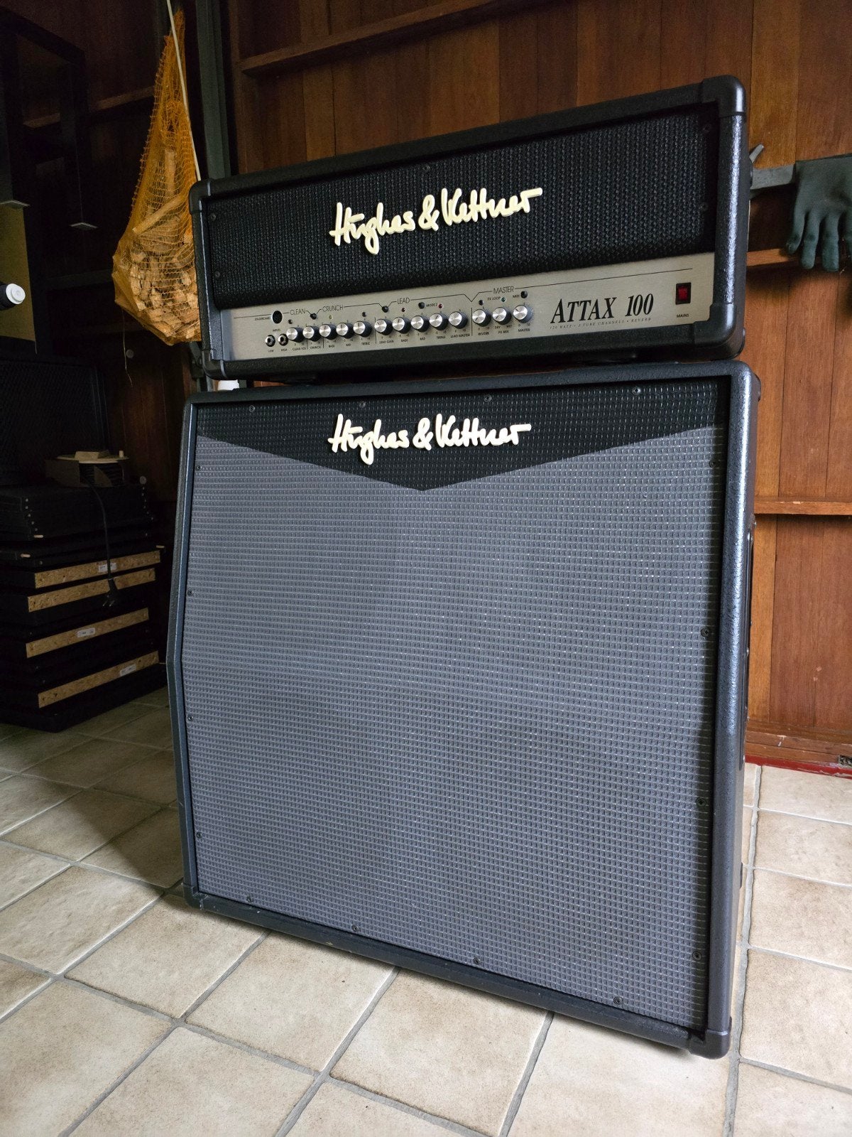 Hughes & Kettner Attax 100 gitaarversterker met cabinet, Ophalen, Gebruikt, Gitaar, 100 watt of meer