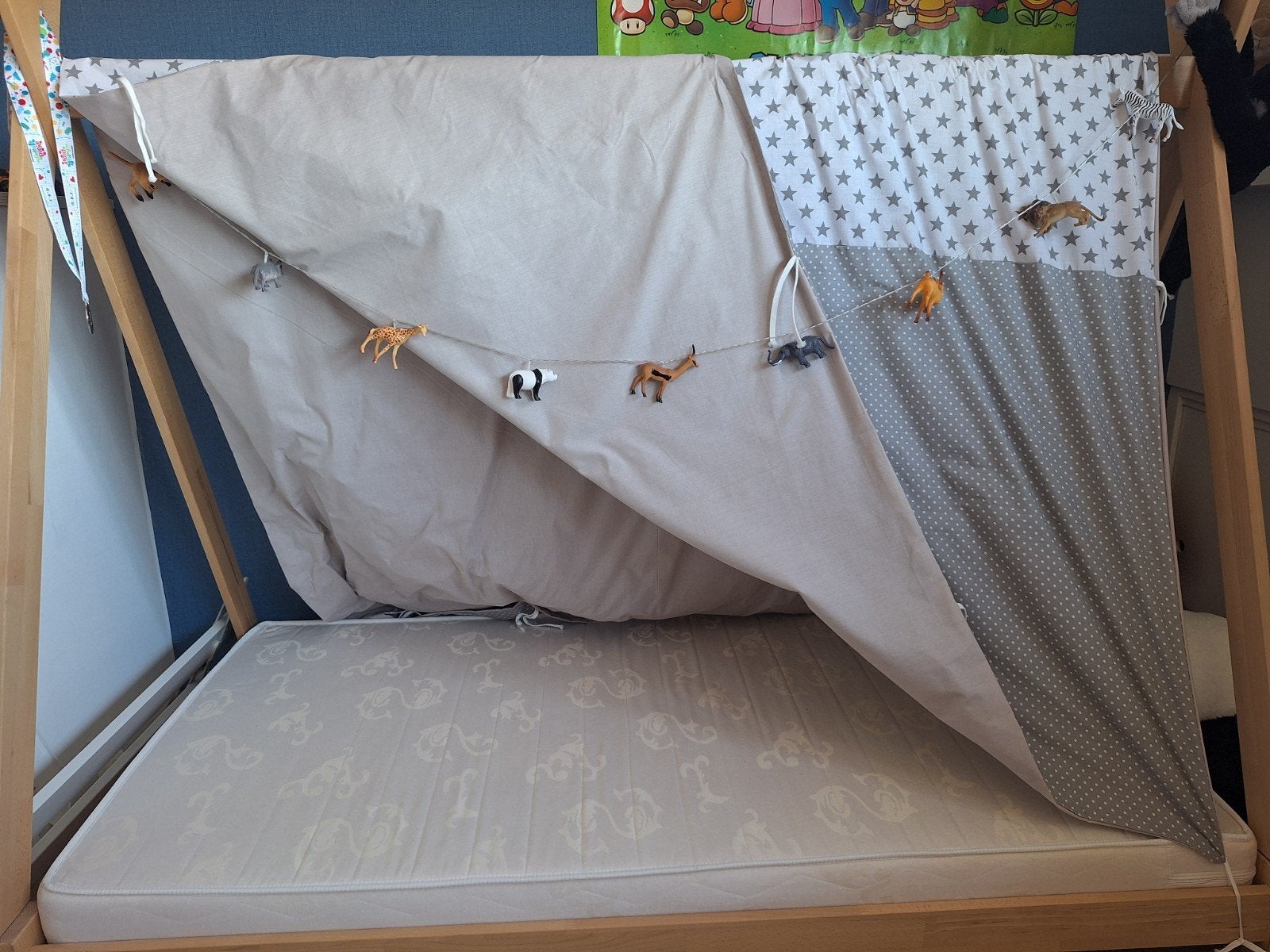 Superleuk kinderbed, inclusief matras en tentdoek!, 70 tot 85 cm, Zo goed als nieuw, 160 tot 180 cm, Ophalen