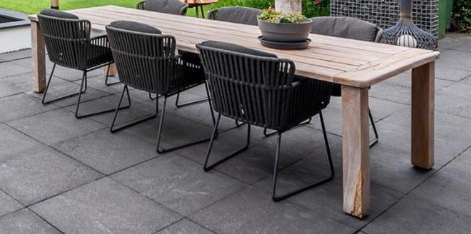 Mooie royale tuinset met 6 stoelen inclusief kussens, Tuin en Terras, Ophalen, Gebruikt, 6 zitplaatsen, Tuinset