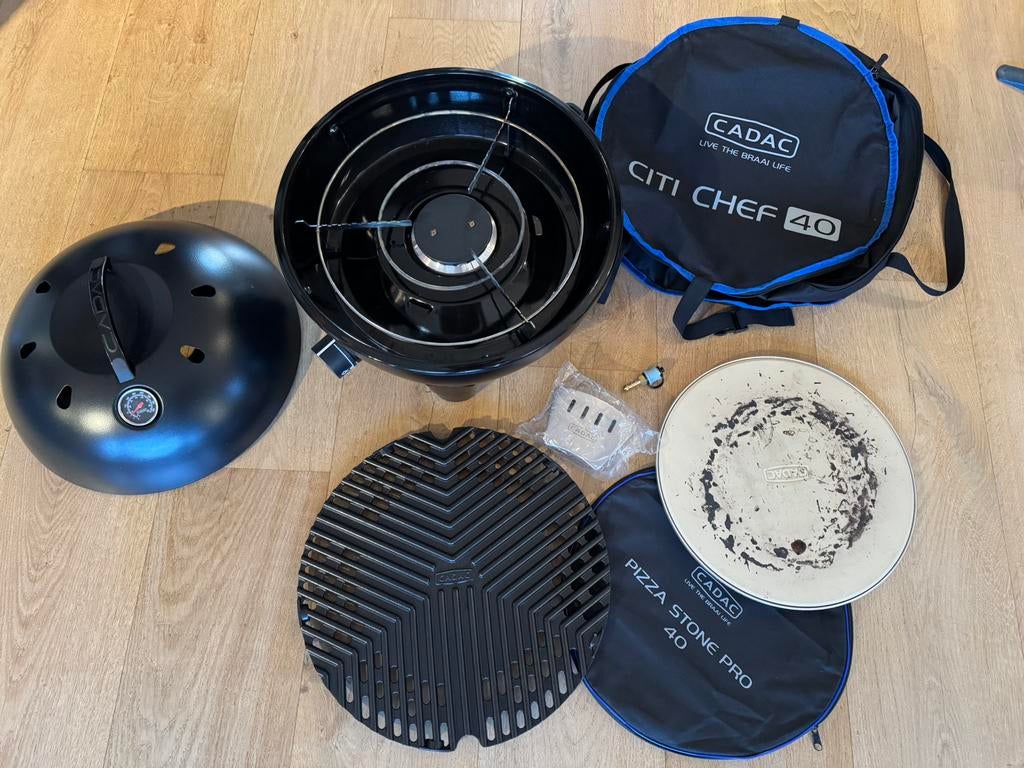 Cadac Citi chef 40 LP met pizzasteen en snelkoppeling, Tuin en Terras, Gasbarbecues, Ophalen, Zo goed als nieuw