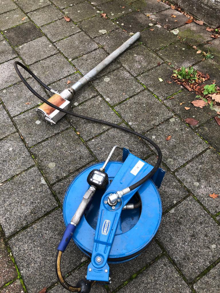 :Alemite ram pump 9968 +Flexbimec 9092 Automatische haspel, Ophalen, Gebruikt