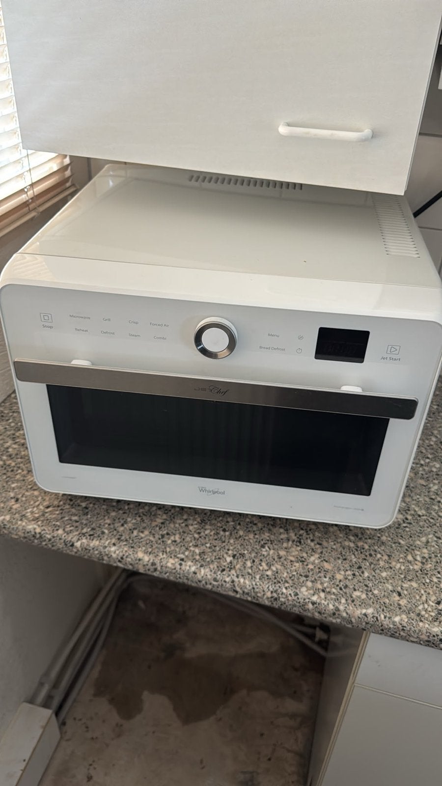 Whirlpool Chef magnetron met grill en hete lucht, Ophalen, Combimagnetron, Grill, Zo goed als nieuw