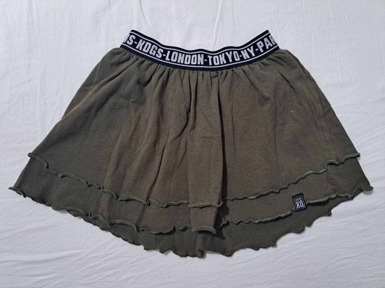 Rok groen met subtiele glitter Kiddogirls maat 110/116, Gebruikt, Kiddogirls, Meisje, Ophalen of Verzenden