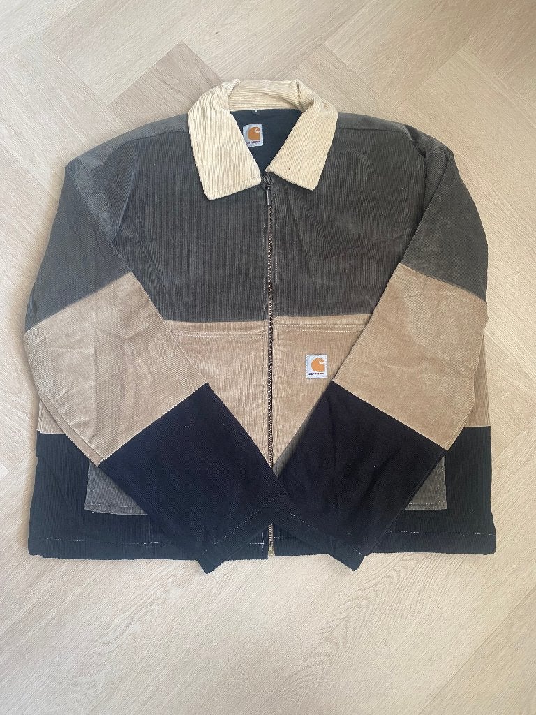 Carhartt WIP Corduroy Colorblock Jas / Tussenjas - Maat S, Kleding | Heren, Meerkleurig, Carhartt, Ophalen of Verzenden, Zo goed als nieuw