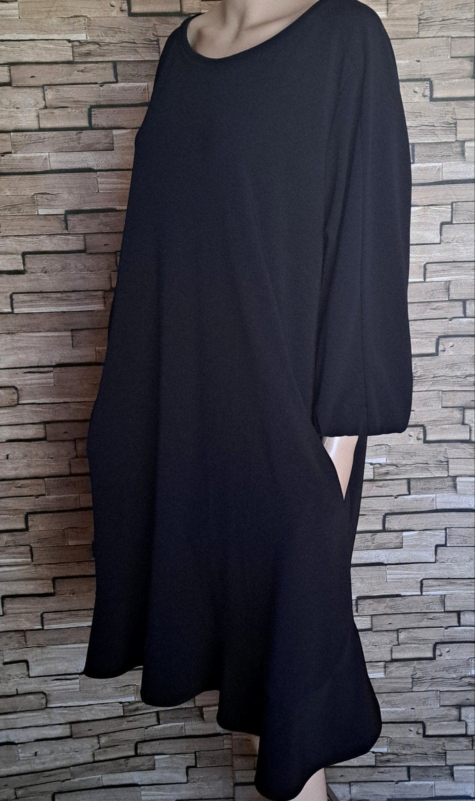 Marccain - Stijlvolle Jurk, 44/N6 - Polyester/Elastan, Verzenden, Zwart, Maat 42/44 (L), Zo goed als nieuw