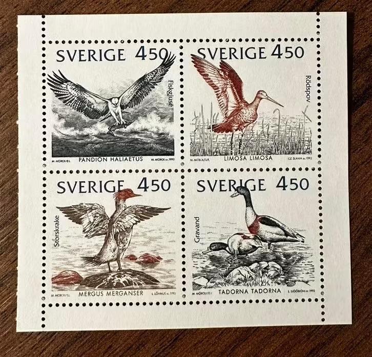 Zweden 1992 Vogels Postfris - Prachtige Set, Ophalen of Verzenden, Zweden, Postfris