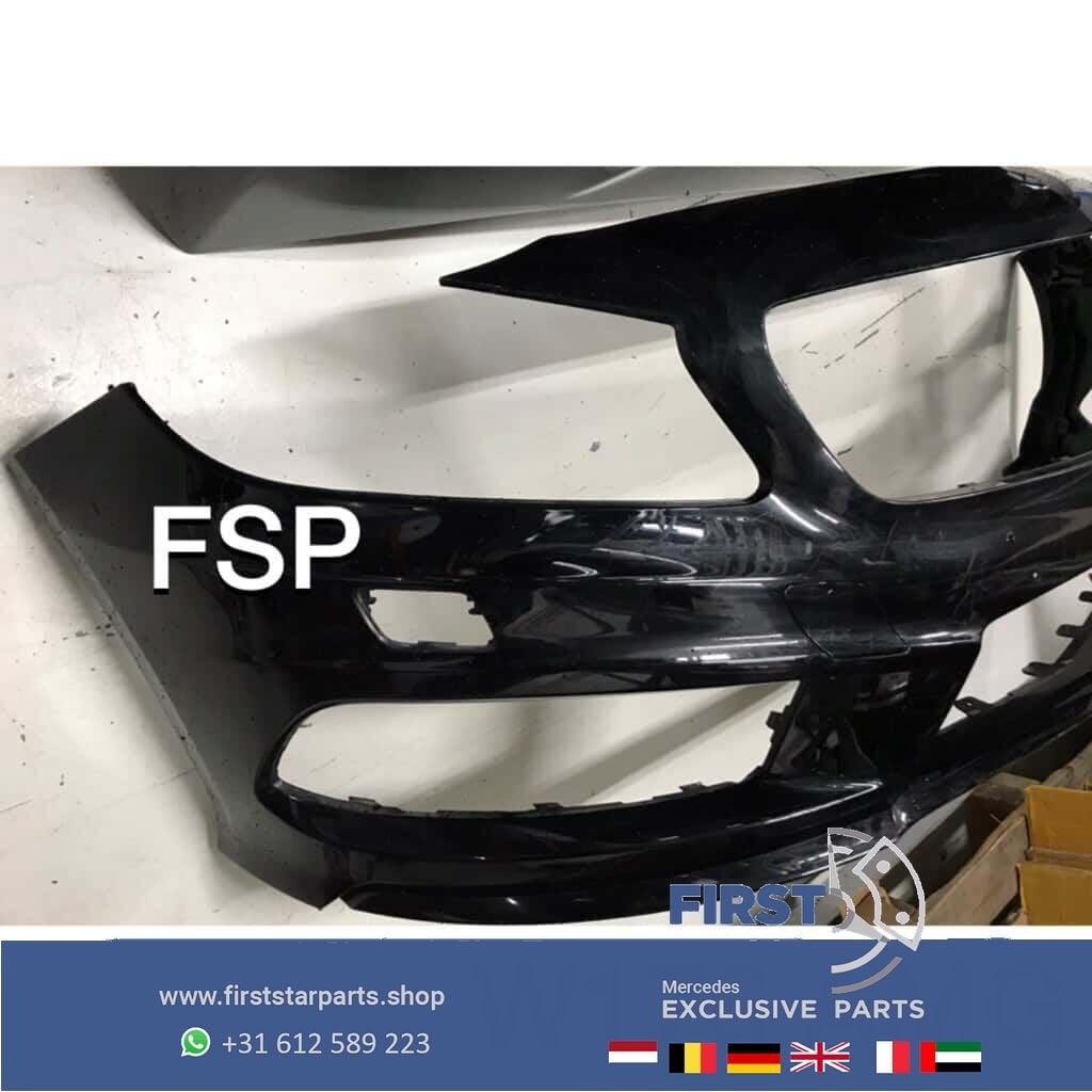 W176 AMG Voorbumper Mercedes A Klasse 2013-2018 zwart wit gr, Gebruikt, -, Voor, -
