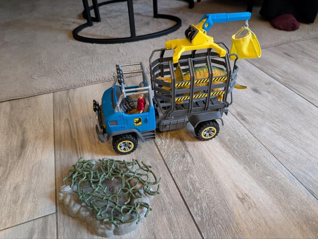 Schleich Dinosaurus Transport Truck met T-Rex en accessoires, Ophalen of Verzenden, Gebruikt