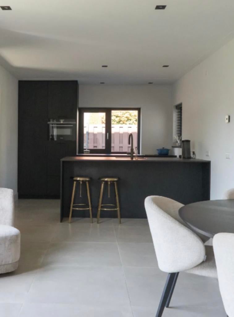 Set van 2 gouden barkrukken, Huis en Inrichting, Krukjes, Zo goed als nieuw, In hoogte verstelbaar, Ophalen of Verzenden