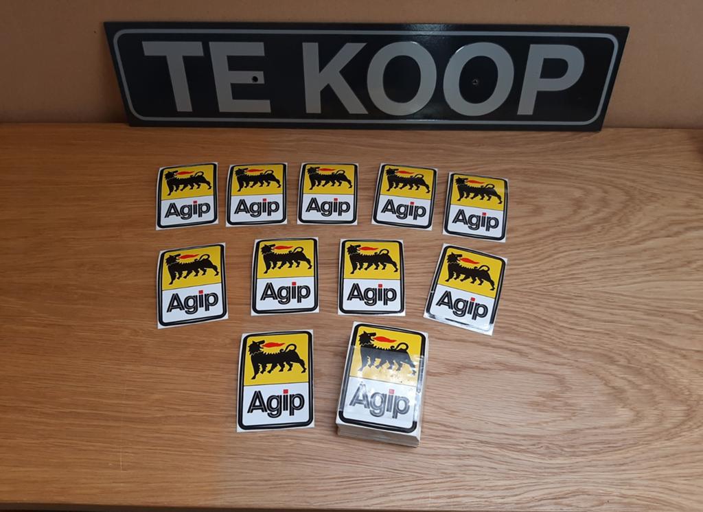 Agip petrol stickers, plus minus 80 stuks., Ophalen