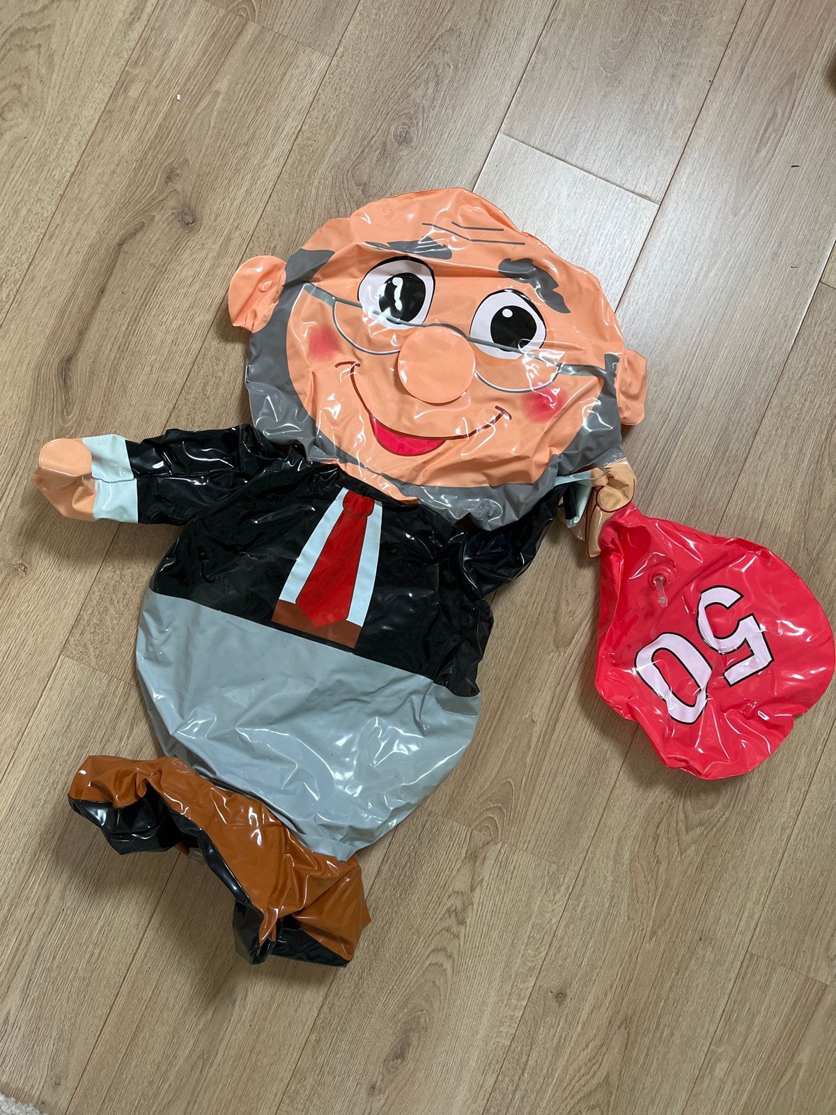 Opblaas Abraham 50 jaar - Feestdecoratie, Ophalen of Verzenden, Zo goed als nieuw, Feestartikel, Abraham of Sarah