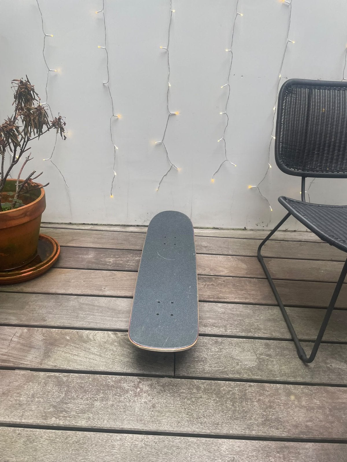 Skatebord met vleermuisonderkant maat m, Ophalen of Verzenden, Zo goed als nieuw, Hout