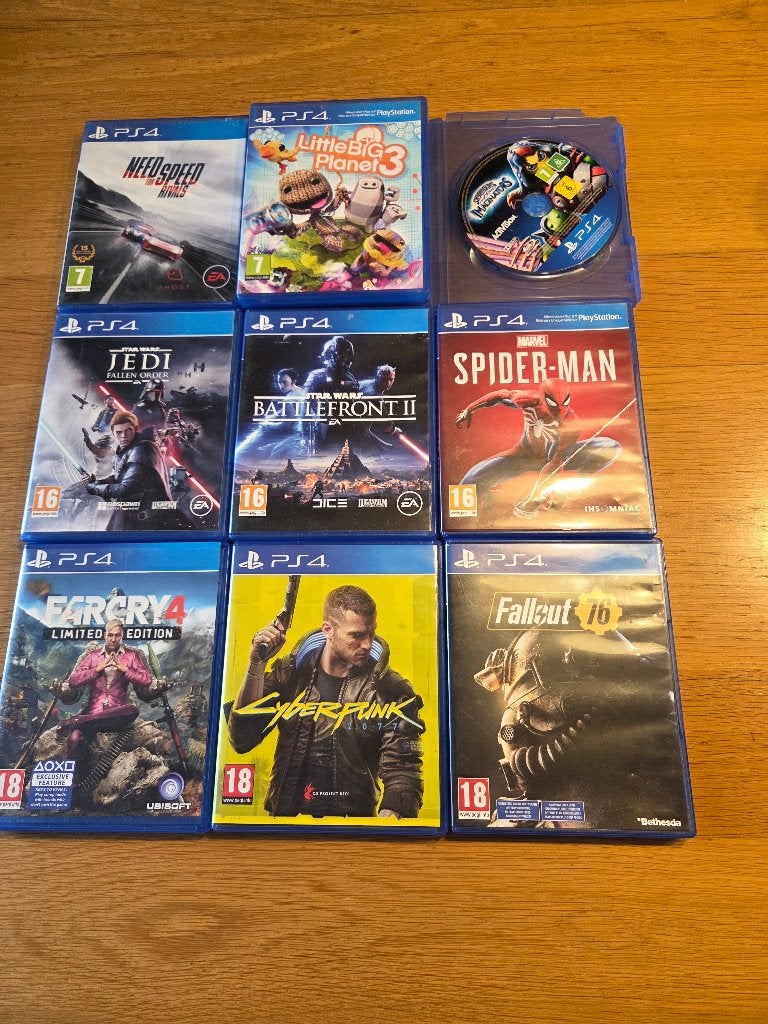 ps4 spellen games, 9 stuks, Avontuur en Actie, 1 speler, Ophalen of Verzenden, Zo goed als nieuw