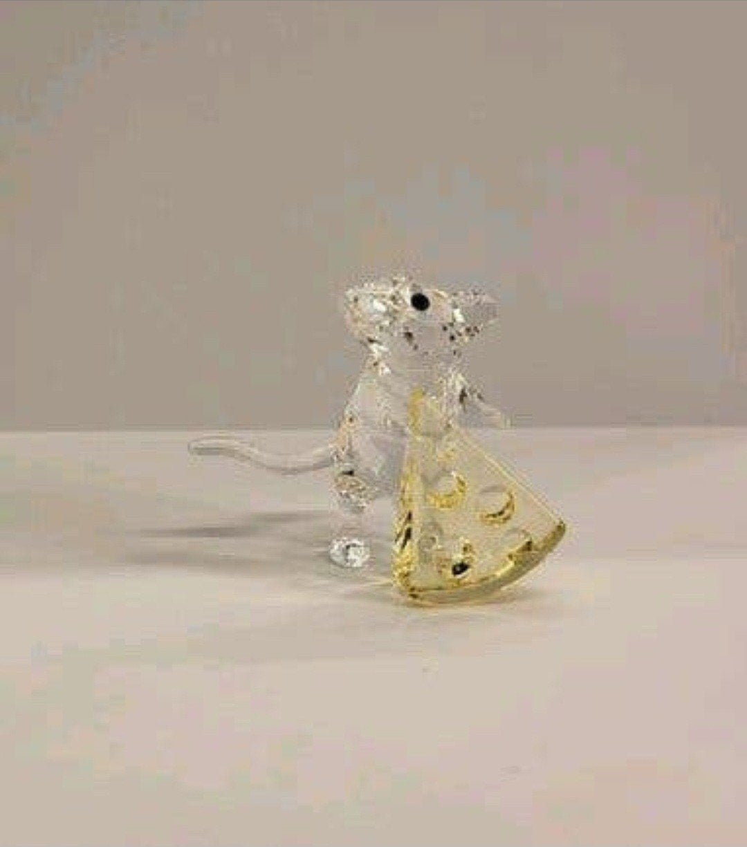 Swarovski muis met kaas, Ophalen of Verzenden, Zo goed als nieuw, Figuurtje
