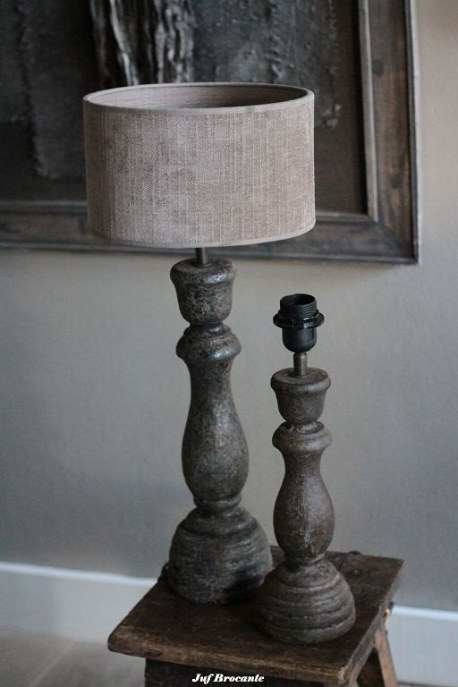 Balusterlamp rond op voet cementlook sober, Huis en Inrichting, Www.jufbrocante.nl, Www.jufbrocante.nl, Nieuw, Ophalen of Verzenden
