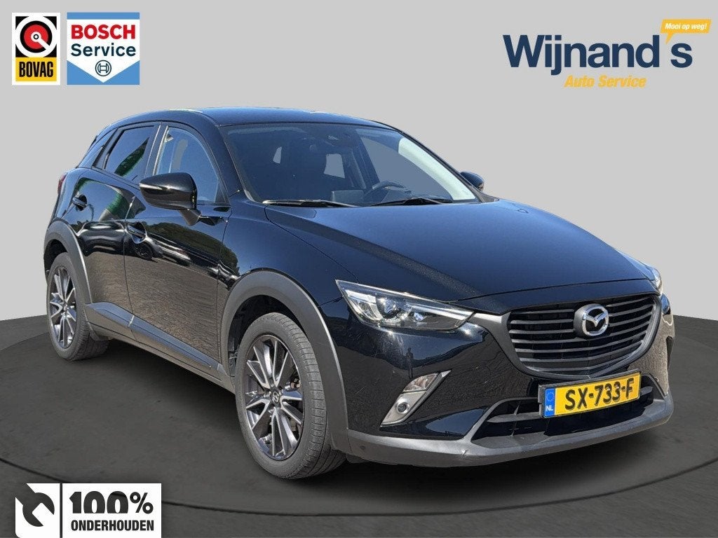 Mazda CX-3 2.0 SkyAktiv-G GT-M | Camera | leer | Trekhaak |, 4 cilinders, Zwart, Automatische klimaatregeling, SUV of Terreinwagen