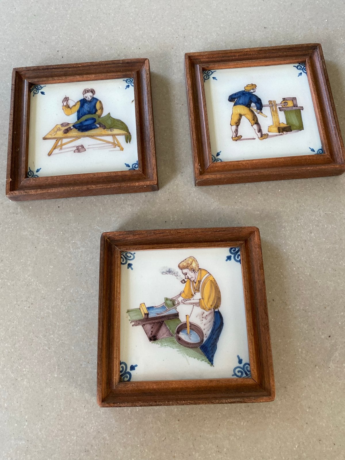 Oud Hollandse tegels in lijst - Tichelaars Makkum, Antiek en Kunst, Ophalen of Verzenden