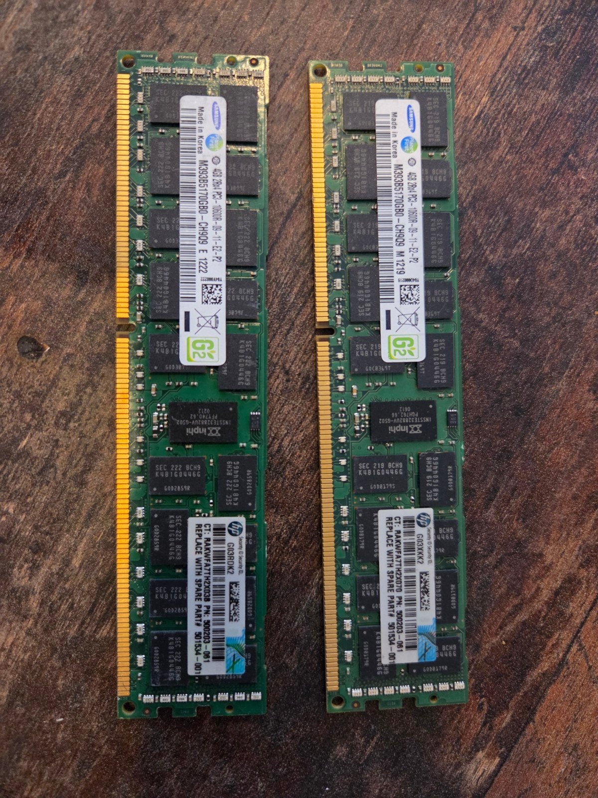 2x 4GB Samsung DDR3 RAM - Totaal 8GB Geheugen, Gebruikt, 8 GB, DDR3, Ophalen of Verzenden