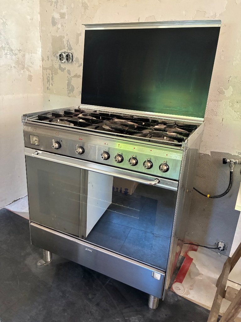 Smeg gasfornuis met oven, Ophalen, Gebruikt, 60 cm of meer, Gas
