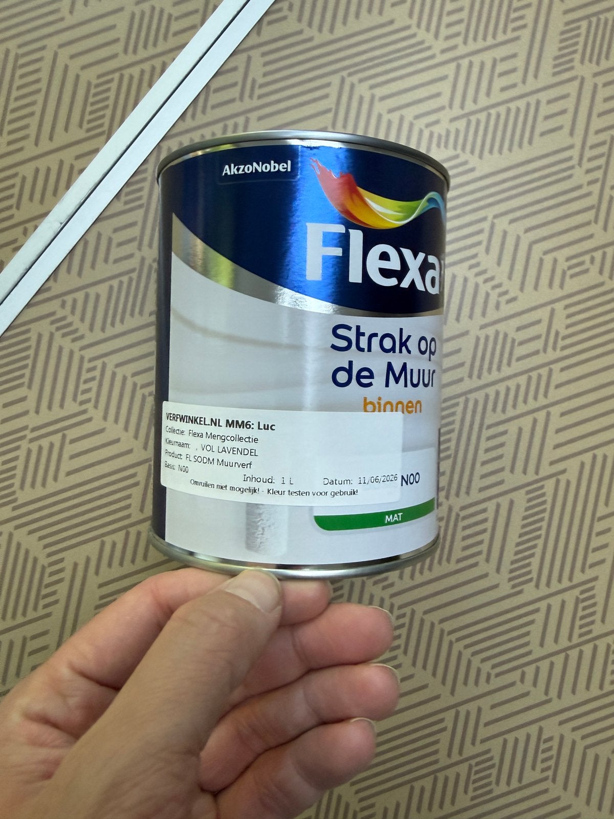 Flexa Strak op de Muur Binnenverf - Vol Lavendel (1L), Doe-het-zelf en Verbouw, Verf, Beits en Lak, Paars, Nieuw, Ophalen of Verzenden
