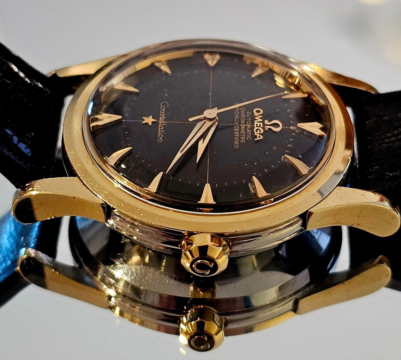 Omega Constellation Automatic Chronometer Goud/Staal, Ophalen, Overige materialen, Polshorloge, Omega