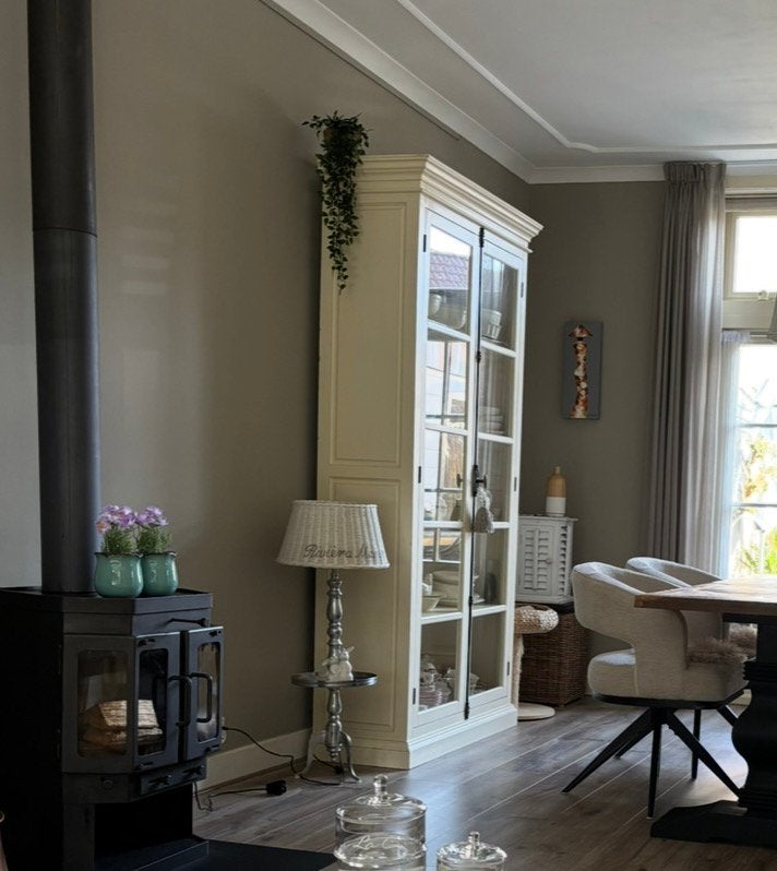 Prachtige staande lamp riviera maison incl. rieten kap, Ophalen of Verzenden, Zo goed als nieuw, Riviera Maison, Landelijk