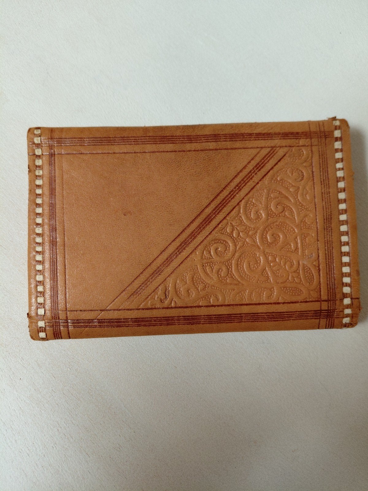 Handgemaakte vintage Marokkaanse Leren Portemonnee - Vintage, Sieraden, Tassen en Uiterlijk, Ophalen of Verzenden, Zo goed als nieuw