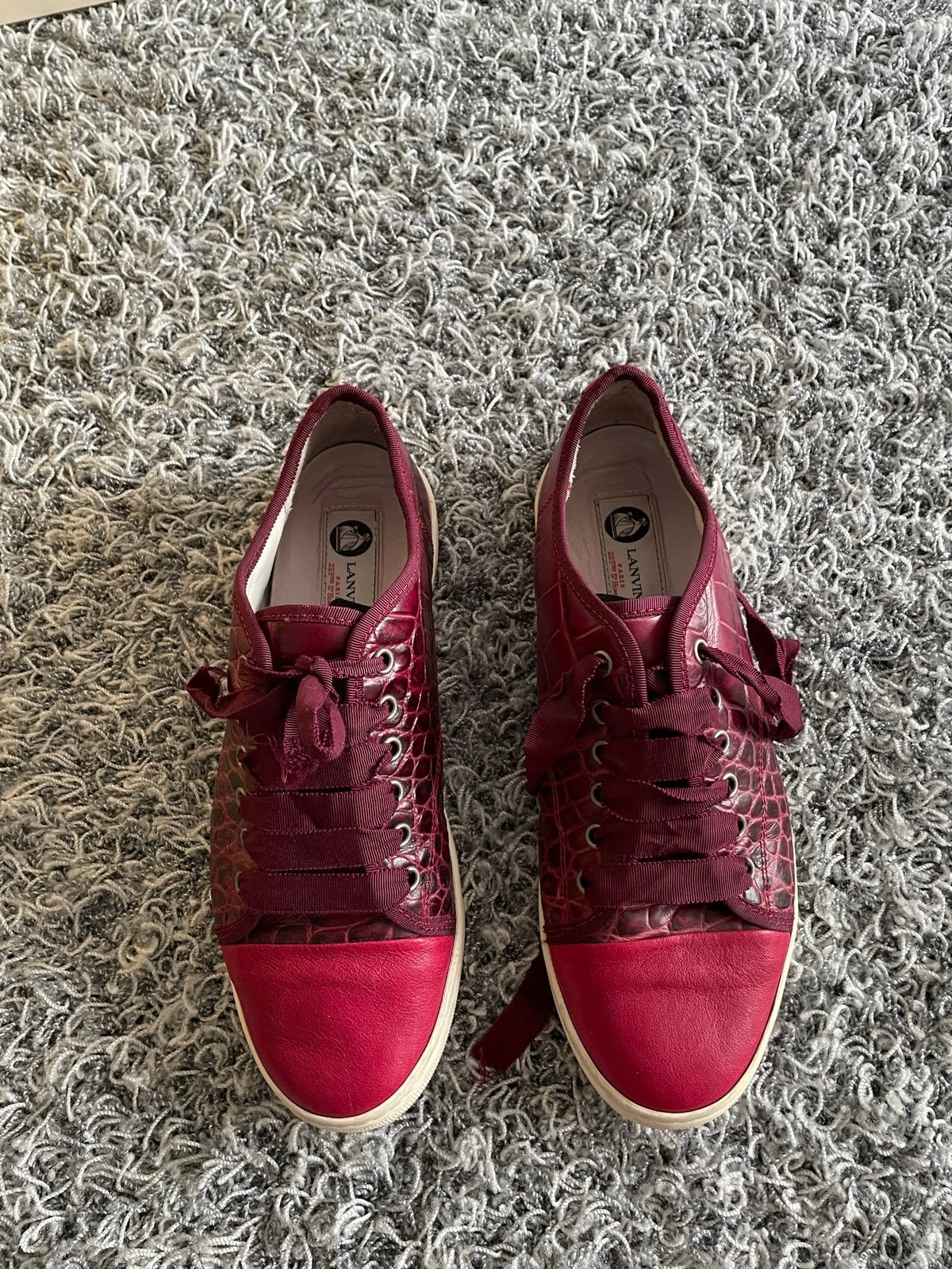 Lanvin sneakers met croco print maat 41, Ophalen of Verzenden, Roze, Sneakers of Gympen, Zo goed als nieuw