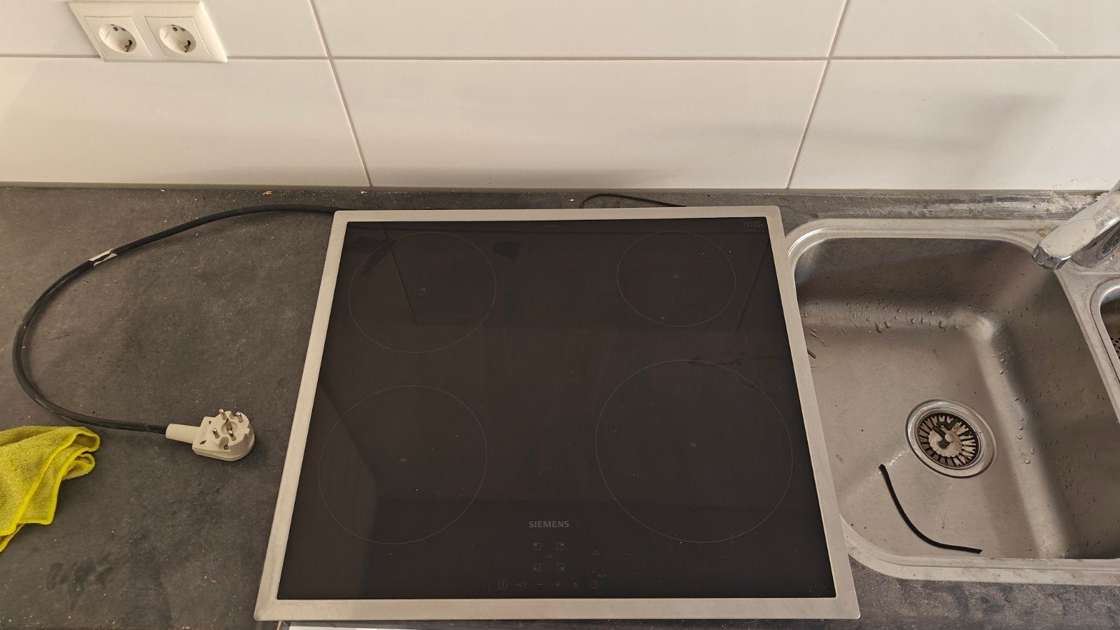 Siemens Inductieplaat EH645BEB1E - Goed Functionerend, Ophalen, Gebruikt, 4 kookzones, Inbouw