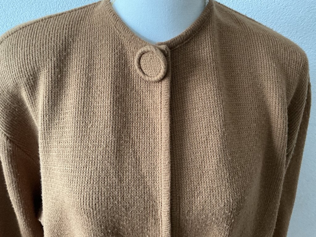 Wollen  buitenvest L, Kleding | Dames, Truien en Vesten, Ophalen of Verzenden, Gedragen, Maat 42/44 (L), Bruin