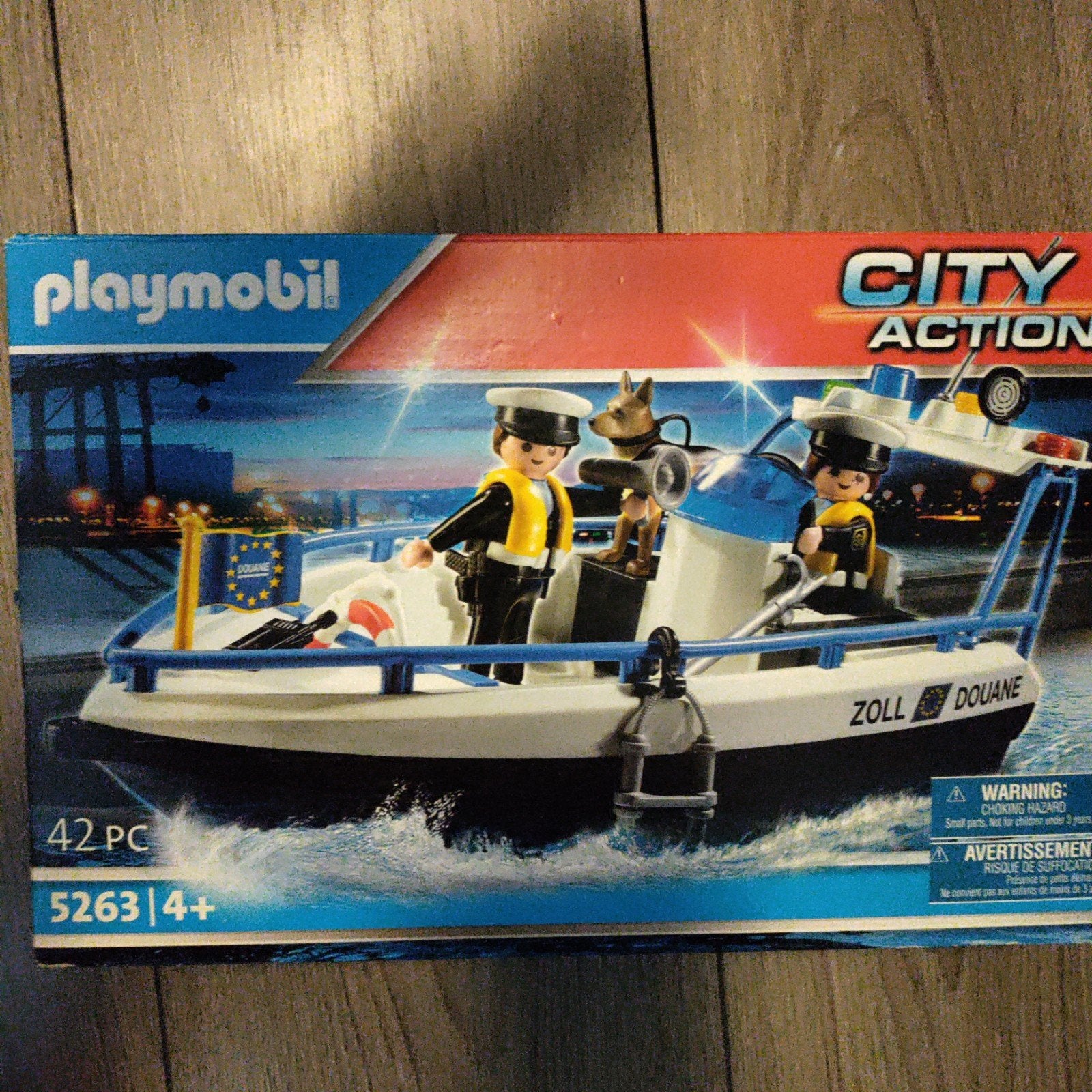 Playmobil City Action Douane Patrouilleboot 5263, Kinderen en Baby's, Speelgoed | Playmobil, Ophalen of Verzenden, Zo goed als nieuw