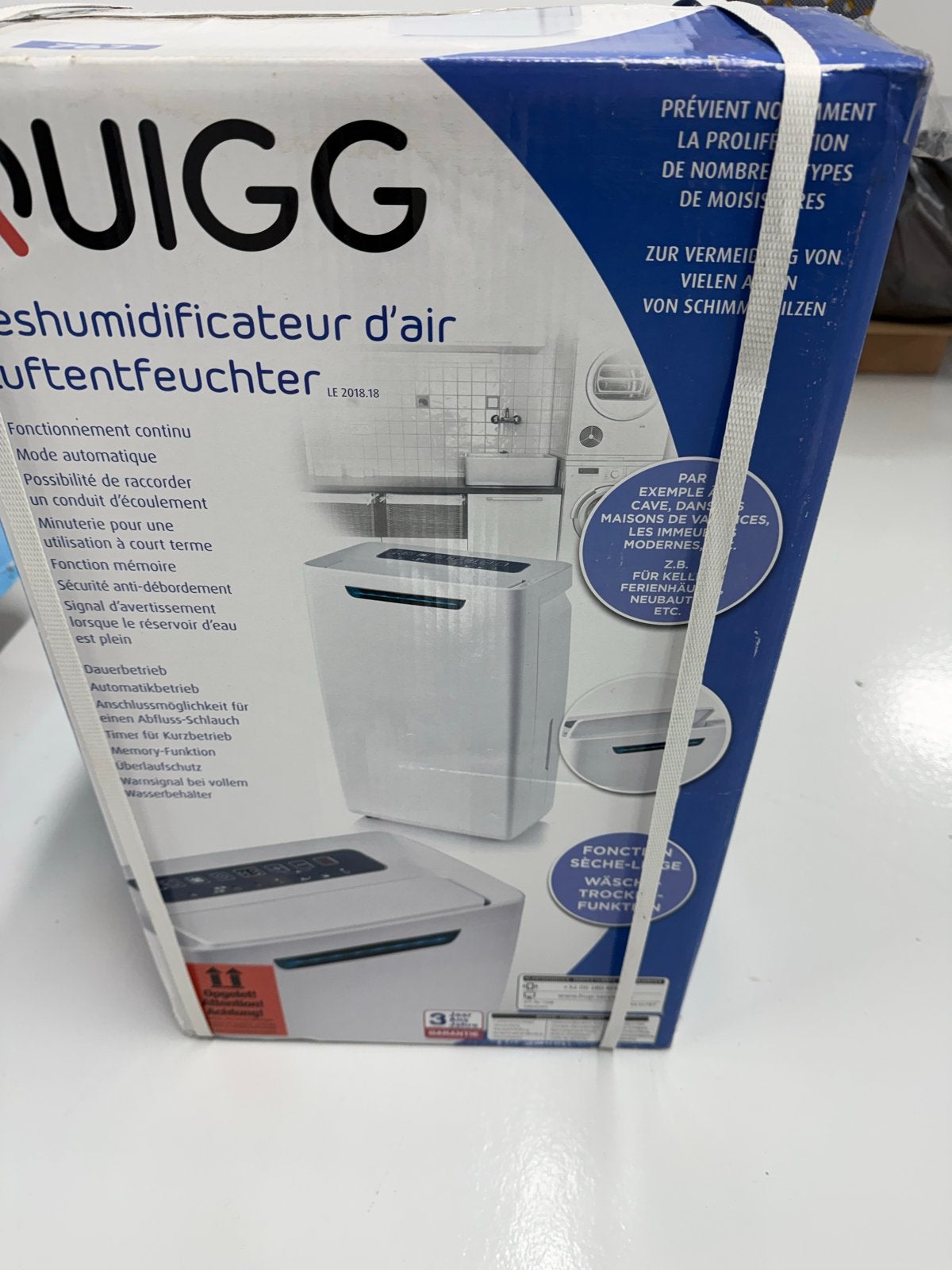 QUIGG Luchtontvochtiger - Nieuw in doos, Ophalen of Verzenden, Nieuw