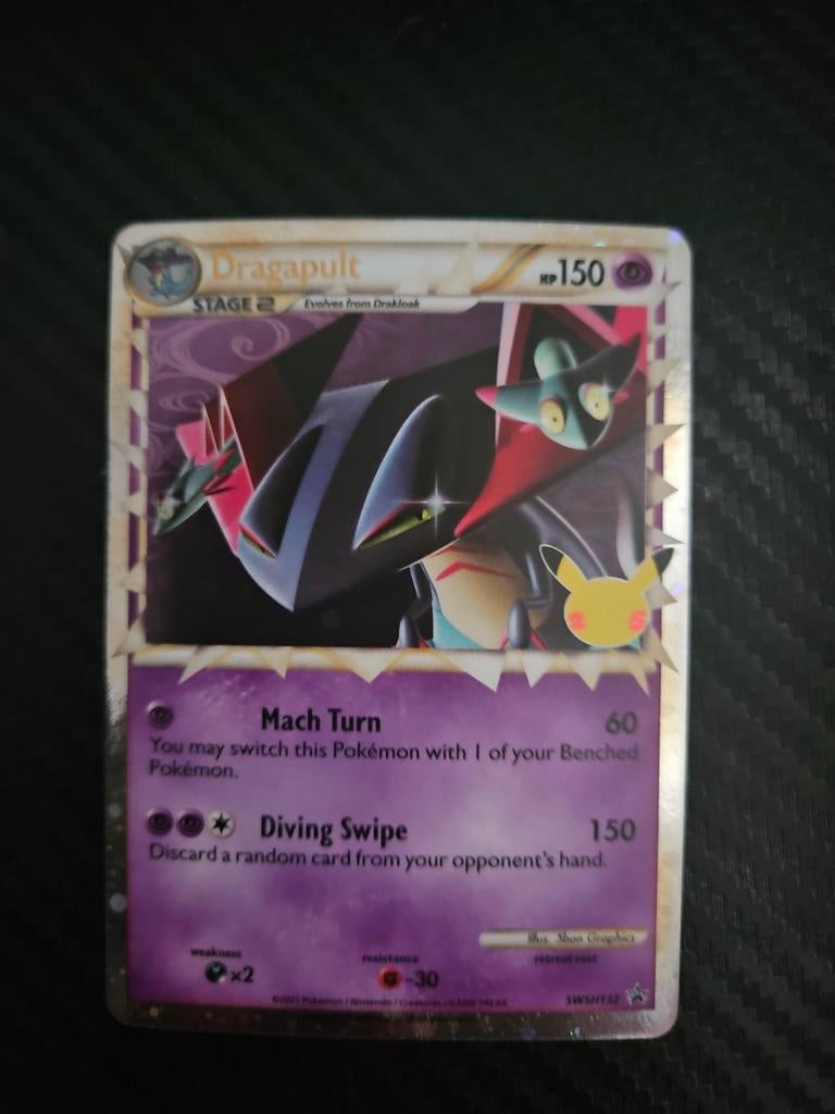 Dragapult Pokémon Kaart - Origineel en Goede Staat, Ophalen of Verzenden, Zo goed als nieuw, Losse kaart, Foil