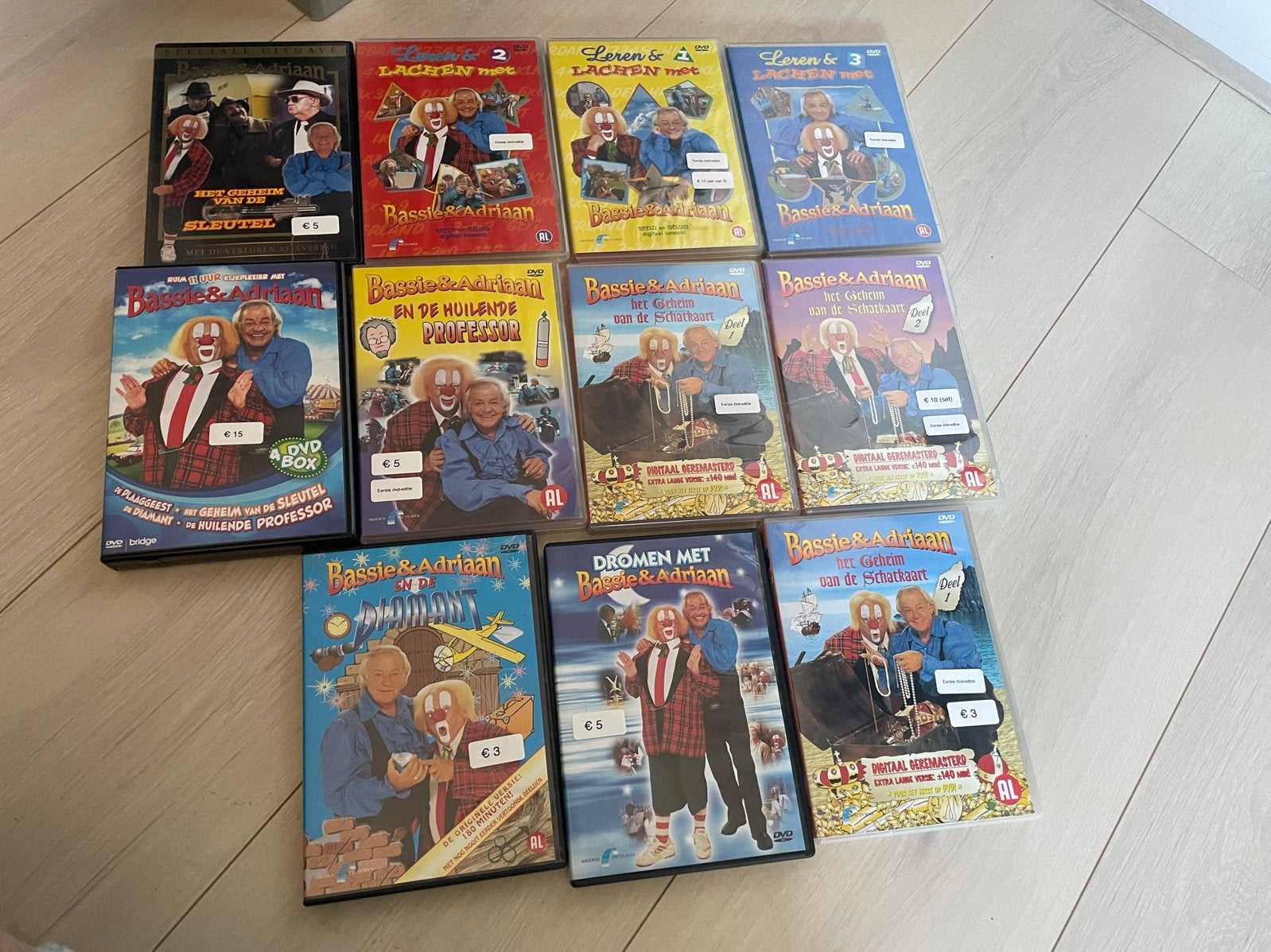 Bassie & Adriaan DVD Collectie: oa leren en lachen, Gebruikt, Verzenden, Alle leeftijden, Nederlands