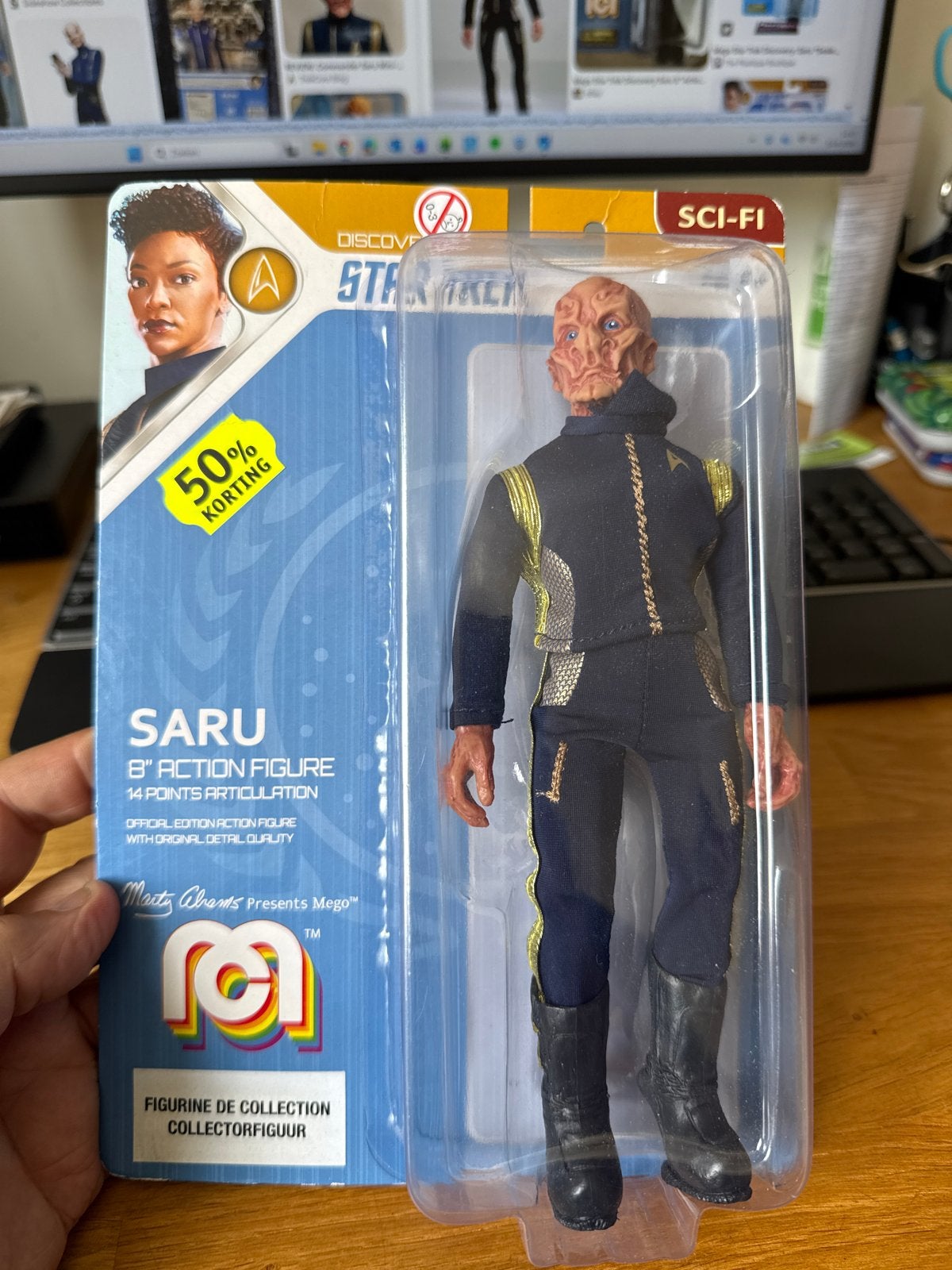 Star Trek Discovery Saru 8" Action Figure Mego Collectible, Verzenden, Nieuw
