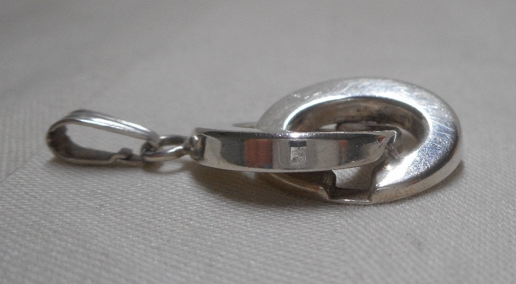 Zilveren modernist hanger nr.459, Sieraden, Tassen en Uiterlijk, Kettinghangers, Verzenden, Zo goed als nieuw, Zilver, Zilver
