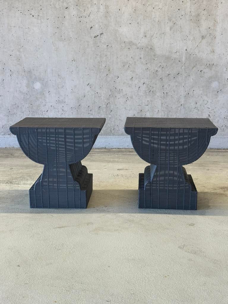 Vintage Industrieel kunstobject / bijzettafels, Ophalen, Gebruikt, Staal, X