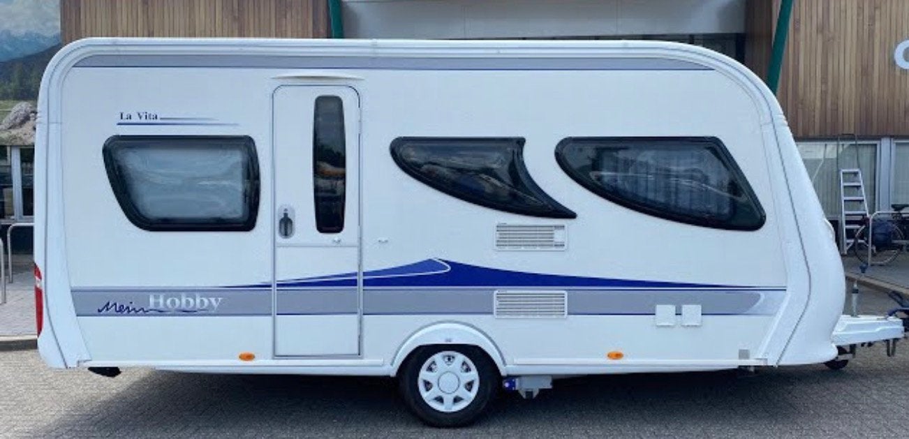 Hobby La vita 455 UF met voortent en mover, Vast bed, Rondzit, Hobby, Particulier