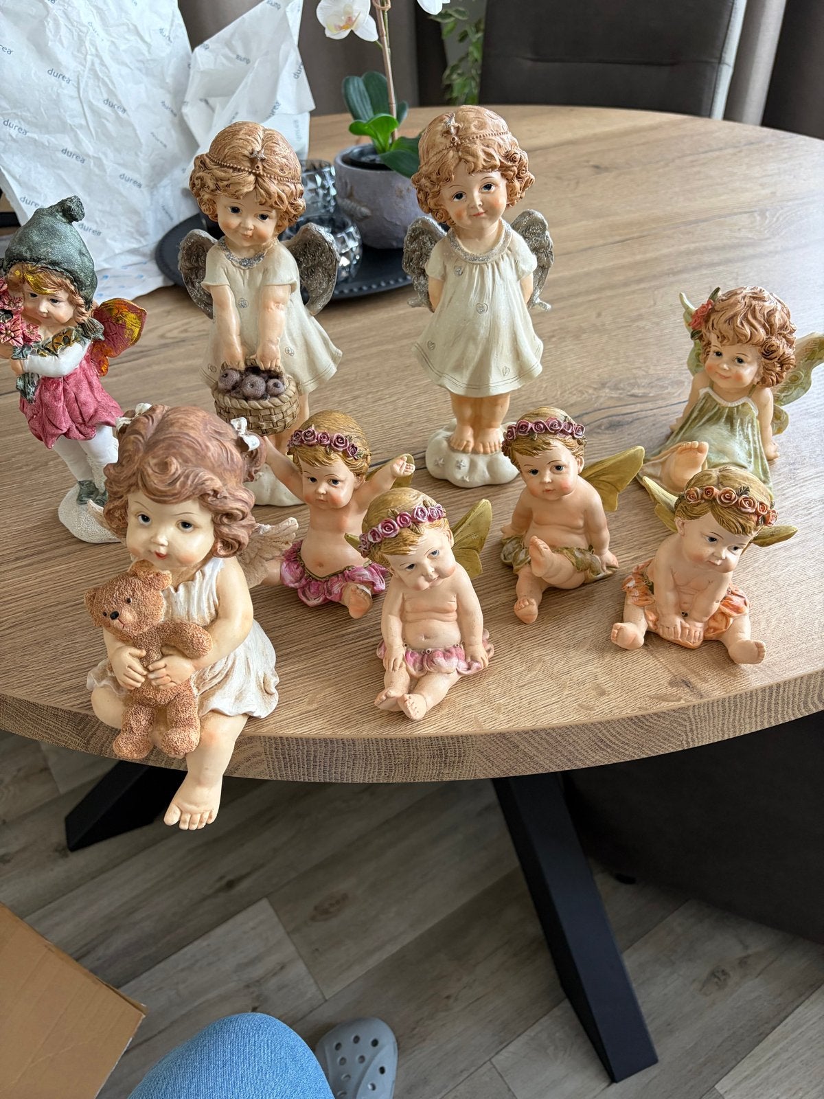Verzameling van 9 Engelen en Elfjes Beeldjes, Verzamelen, Beelden en Beeldjes, Ophalen of Verzenden, Zo goed als nieuw, Fantasy