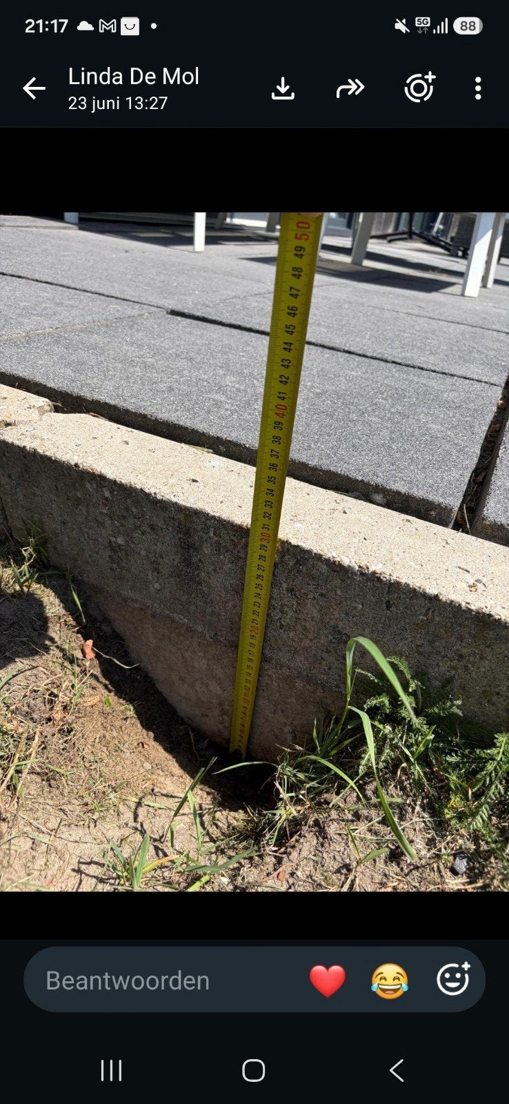 keerwand  30 cm hoog 1 meter lang ., Tuin en Terras, Overige materialen, Overige typen, Nieuw, Ophalen of Verzenden